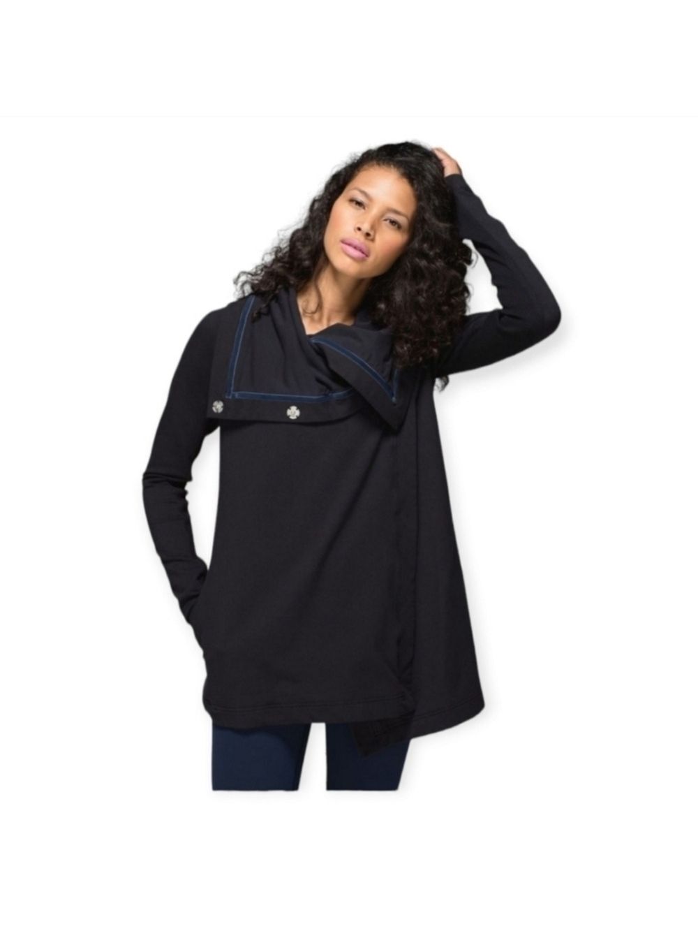 Lululemon Athletica Gray Reversible Wrap sweater jacket